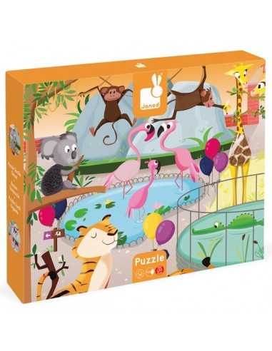 Puzzle táctil Un día en el zoo de Janod