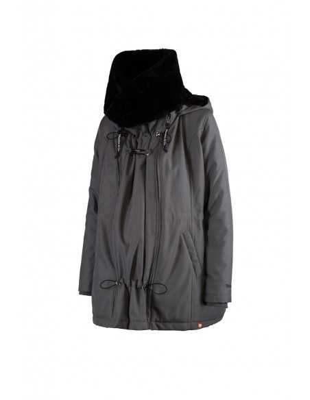 Abrigo de Porteo y Embarazo Wallaby 2.0 Black Soul (Gris y Negro)