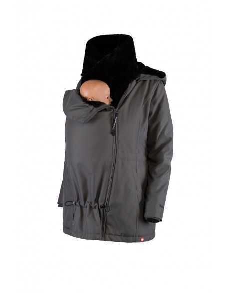 Abrigo de Porteo y Embarazo Wallaby 2.0 Black Soul (Gris y Negro)