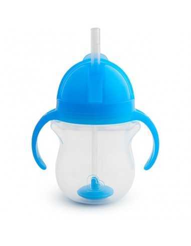 Vaso con pajita de silicona para bebés y niños pequeños con tapa y asas,  sin BPA