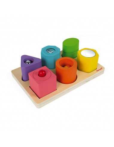 Puzzle con 6 Figuras Sensoriales de Janod