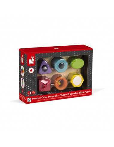 Puzzle con 6 Figuras Sensoriales de Janod