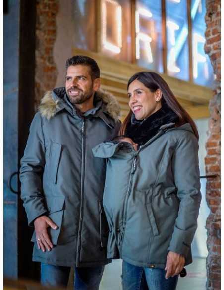 Abrigo de Porteo para padres Wallaby 2.0 Bandicoot (Gris y Negro)