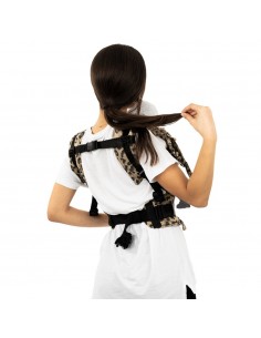 Mochila Fidella Fusion Dancing leaves black and white - bebé 2