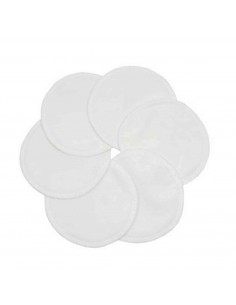 Discos de lactancia lavables blancos 6 unidades