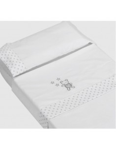 Juego sabanas 2 Piezas para Minicuna Doco Sleeping Bear Gris (50 x 90 cm) | Cotinfant