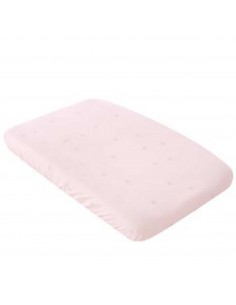 Sábana Bajera Ajustable para Minicuna y Cuna Color Rosa