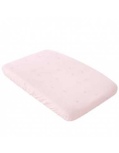 Sábana Bajera Ajustable para Minicuna y Cuna Color Rosa