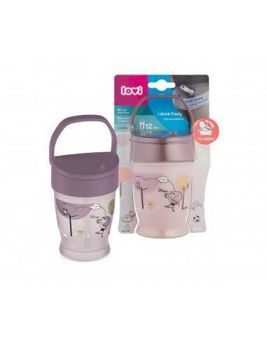 Vaso con Pajita Click&Go Lovely Girl 250ml de LOVI