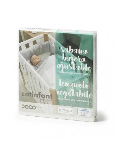 Sábana Bajera TENCEL con Protector 50 x 90cm Minicuna Doco Sleeping de Cotinfant