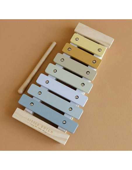 Xilófono de Madera Azul de Little Dutch