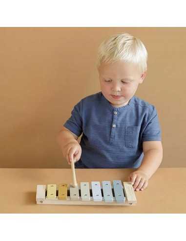 Xilófono de Madera Azul de Little Dutch