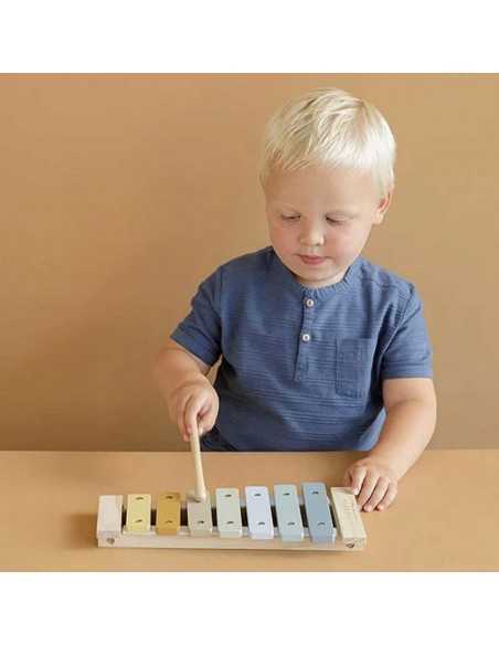 Xilófono de Madera Azul de Little Dutch