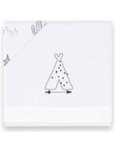 Juego Sábanas Punto 3 Piezas Minicuna 50 x 80 Indian Bimbidreams