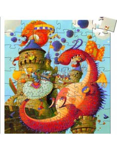 Puzzle Silueta Vaillant y el Dragón de Djeco 2