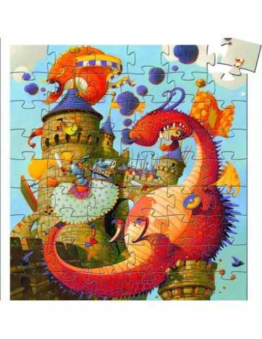 Puzzle Silueta Vaillant y el Dragón de Djeco