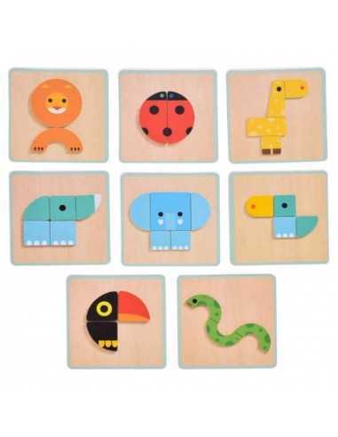 Puzzle Encajable Magnético GeoBasic de Djeco