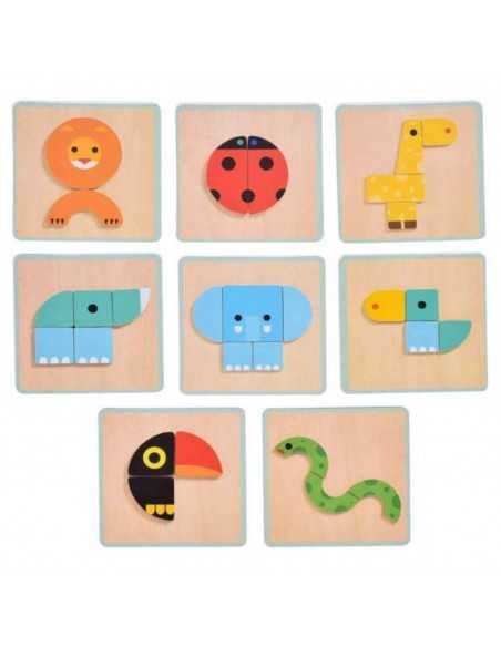 Puzzle Encajable Magnético GeoBasic de Djeco