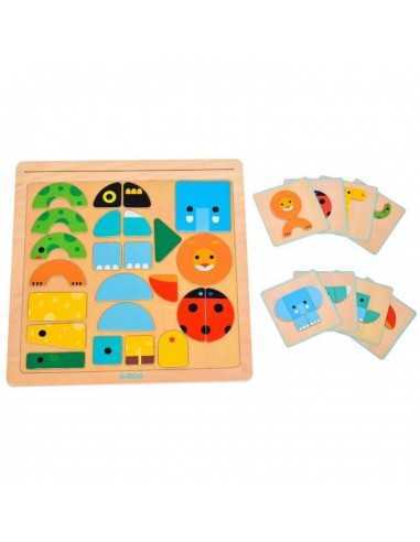 Puzzle Encajable Magnético GeoBasic de Djeco