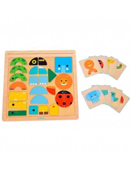 Puzzle Encajable Magnético GeoBasic de Djeco