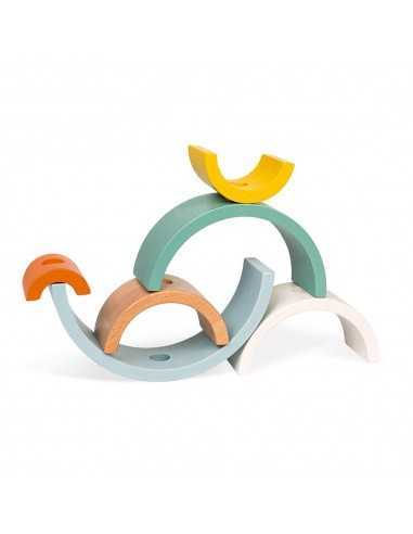 Juguete de Arrastre y Apilable Tortuga Arcoiris de Janod