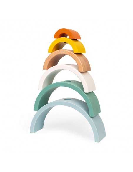 Juguete de Arrastre y Apilable Tortuga Arcoiris de Janod