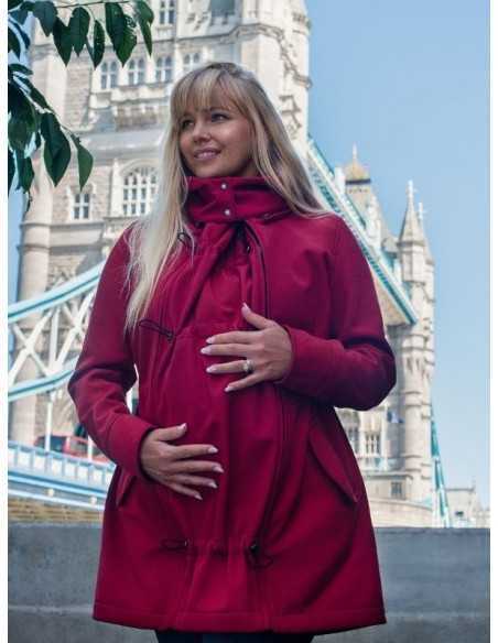 Abrigo porteo y premamá Wombat Shell rojo