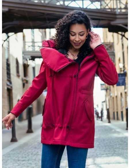 Abrigo porteo y premamá Wombat Shell rojo