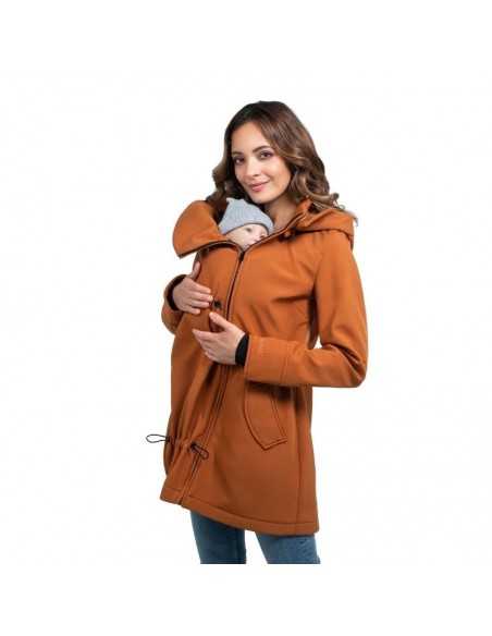 Abrigo porteo y premamá Wombat Shell caramel