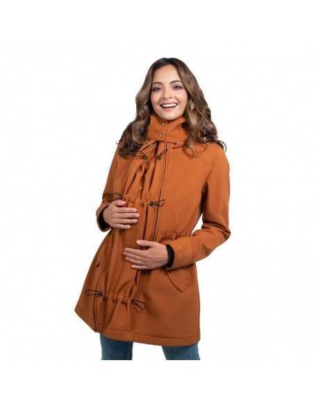 Abrigo porteo y premamá Wombat Shell caramel