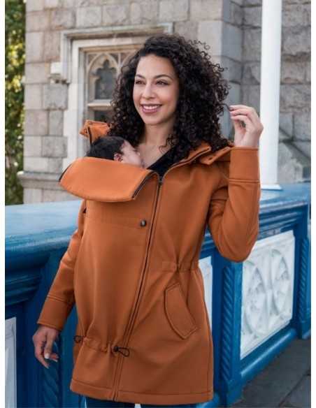 Abrigo porteo y premamá Wombat Shell caramel