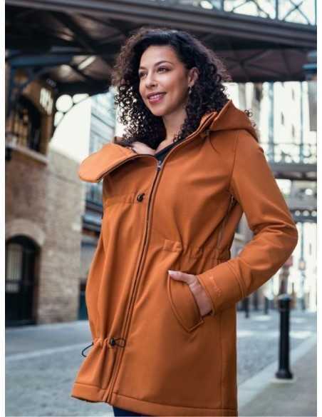 Abrigo porteo y premamá Wombat Shell caramel