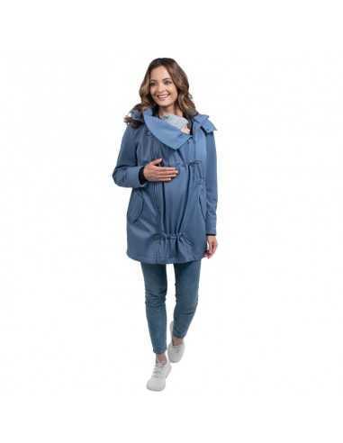 Abrigo porteo y premamá Wombat Shell azul
