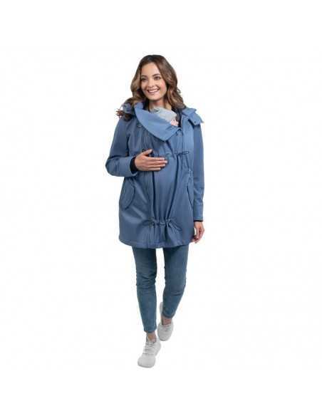 Abrigo porteo y premamá Wombat Shell azul