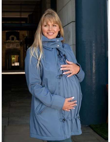 Abrigo porteo y premamá Wombat Shell azul