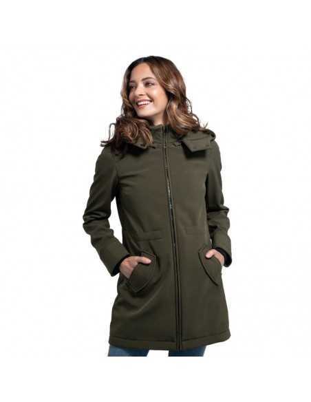 Abrigo porteo y premamá Wombat Shell verde