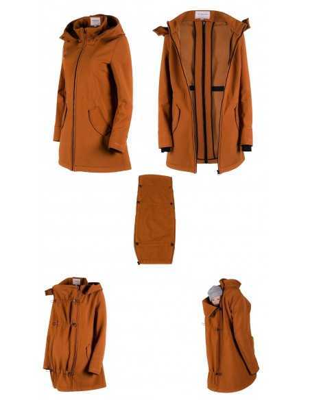 Abrigo porteo y premamá Wombat Shell caramel