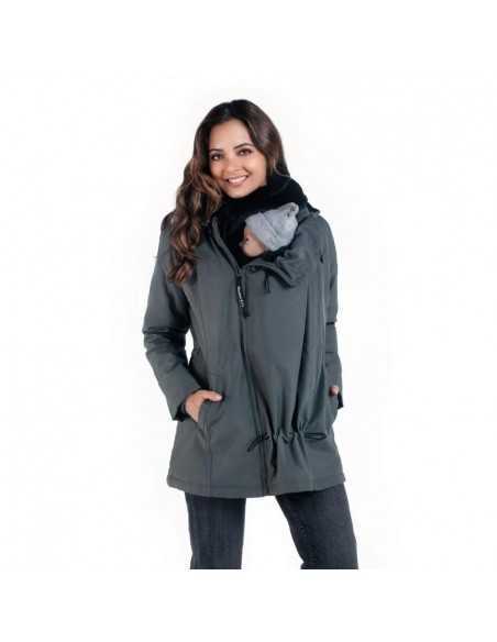 Abrigo de Porteo y Embarazo Wallaby 2.0 Black Soul (Gris y Negro)