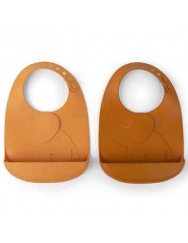 Pack 2 Baberos de Silicona Peekaboo de Done by Deer