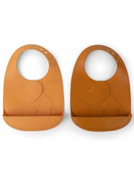 Pack 2 Baberos de Silicona Peekaboo de Done by Deer