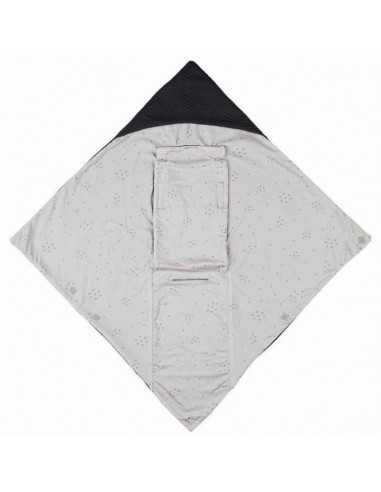 Saco arrullo bebé Baby Wrap Dark Grey Star de Voksi