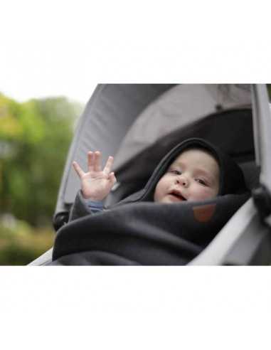Saco arrullo bebé Baby Wrap Dark Grey Star de Voksi