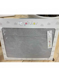 Manta de algodon tricotada Globo Gris de Bimbidreams 2