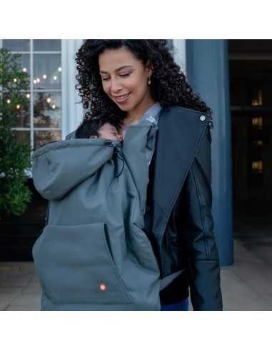 Cobertor porteo invierno Wombat Gris y Negro