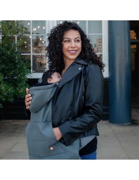 Cobertor porteo invierno Wombat Gris y Negro