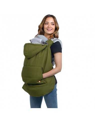 Cobertor porteo invierno Wombat Verde y Beige