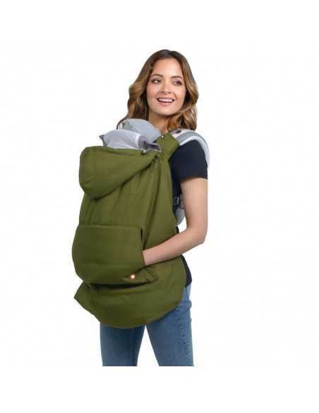 Cobertor porteo invierno Wombat Verde y Beige