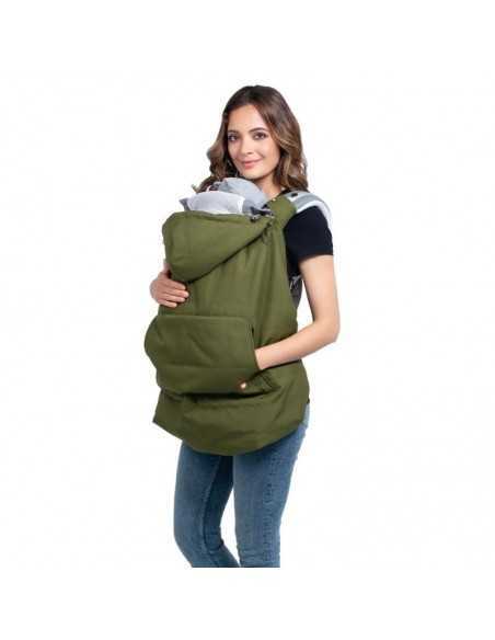 Cobertor porteo invierno Wombat Verde y Beige