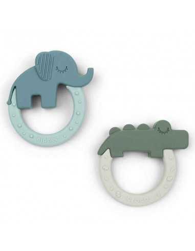 Pack de 2 mordedores Deer friends Verde/Azul de Done by Deer