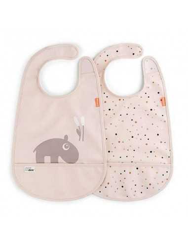 Pack 2 Baberos con Velcro Croco, Ozzo y Elphee de Done by Deer